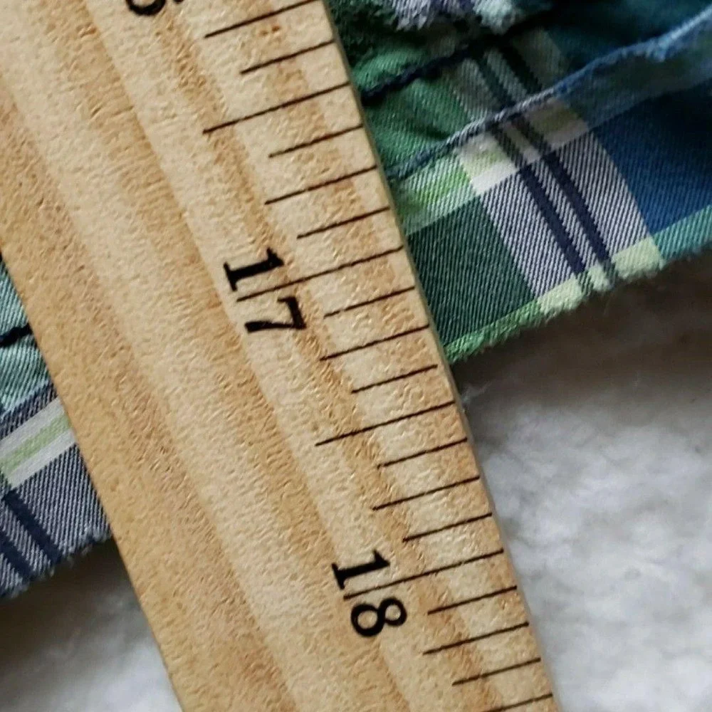 Tommy Hilfiger Swim Trunks Mens XL Green Plaid Lined Board Shorts Drawstring
